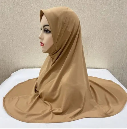 Women's Instant Hijab Scarf – Lightweight Linen Jersey Head Wrap, 13 Colors