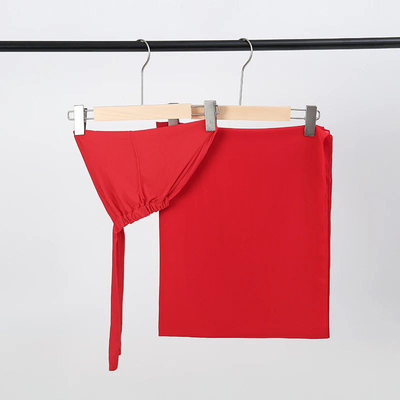 2-Piece Chiffon Hijab & Matching Undercap Set – Plain Shawl with Inner Cap for Women | 42 Colors