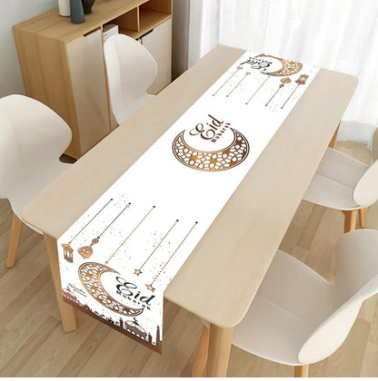 Ramadan Table Runner - Eid Mubarak Cloth Decoration 180x35cm