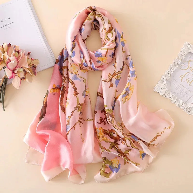 Printed Polyester Hijab Scarf & Shawl - 180x90cm Women's Wrap