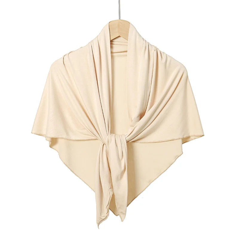 Jersey Triangle Hijab Scarf – Soft Solid Color Shawl & Head Wrap (Single & 2-Piece Sets)