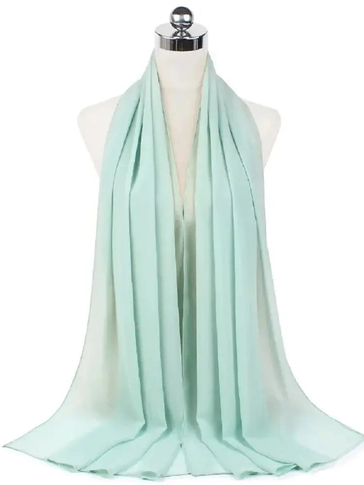 Solid Chiffon Hijab Scarf & Shawl for Women | Ready-to-Wear Muslim Headscarf | 65 Colors