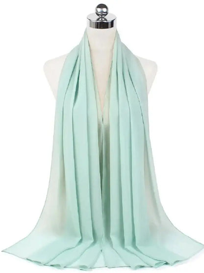 Solid Chiffon Hijab Scarf & Shawl for Women | Ready-to-Wear Muslim Headscarf | 65 Colors