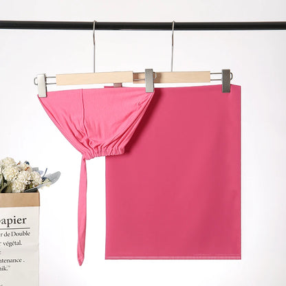 2-Piece Chiffon Hijab & Matching Undercap Set – Plain Shawl with Inner Cap for Women | 42 Colors