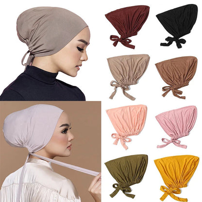 Soft Modal Inner Hijab Cap – Islamic Underscarf Bonnet (24 Colors)