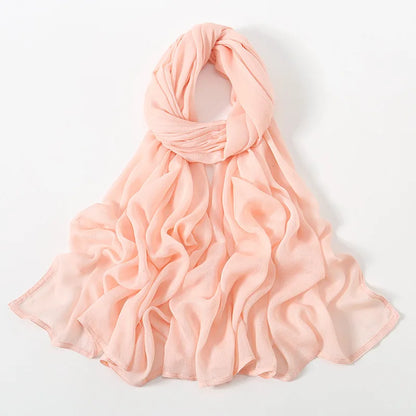 Soft Cotton Hijab for Women | Elegant Muslim Headscarf | 44 Colors | 190×85cm