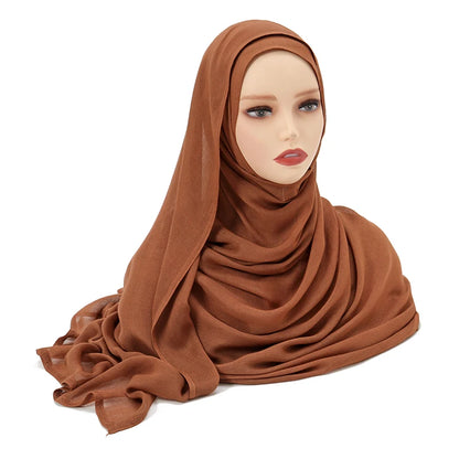 Women's Plain Modal Hijab Scarf – Lightweight Everyday Headscarf