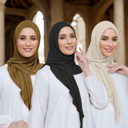 Women's Loop Instant Hijab – Stretch Jersey Cotton Triangle Scarf