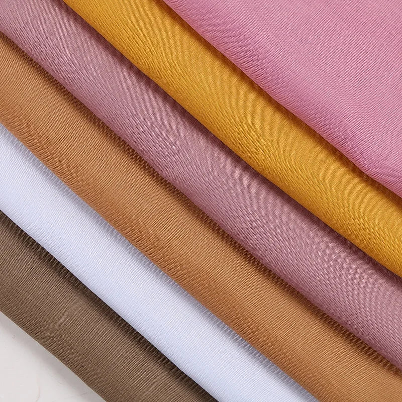 Solid Color Square Hijab Scarf - 110x110cm Soft Polyester Head Wrap