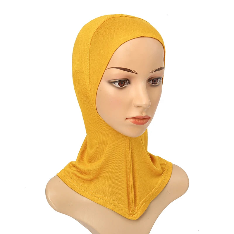 Women's Full-Cover Ninja Underscarf Bonnet – High-Stretch Cotton Jersey, 28 Colors