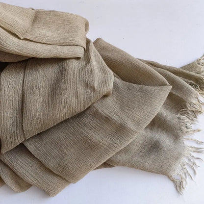 Soft Cotton-Viscose Tassel Hijab – 200x90cm Plain Headscarf (60 Colors)