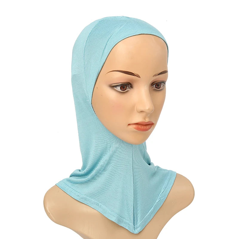 Women's Full-Cover Ninja Underscarf Bonnet – High-Stretch Cotton Jersey, 28 Colors