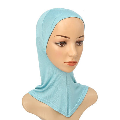 Women's Full-Cover Ninja Underscarf Bonnet – High-Stretch Cotton Jersey, 28 Colors