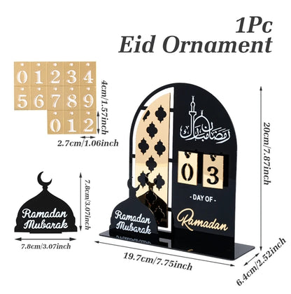 Ramadan Countdown Calendar – Eid Mubarak Home Decoration Ornament