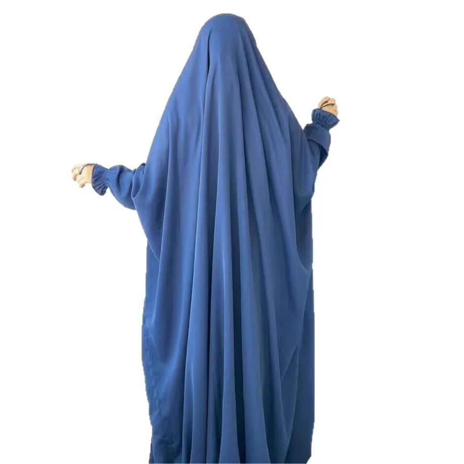 Women's Hooded Abaya – Loose Fit Djellaba, One Size, 8 Colors