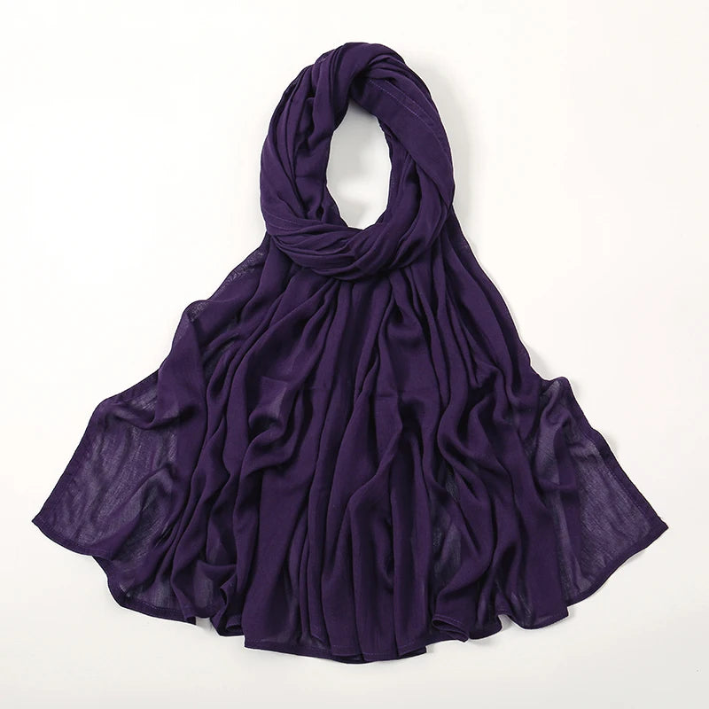 Women's Plain Modal Hijab Scarf – Lightweight Everyday Headscarf