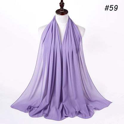 Bubble Chiffon Hijab Scarf for Women | Solid Color Veil & Wrap | 61 Colors