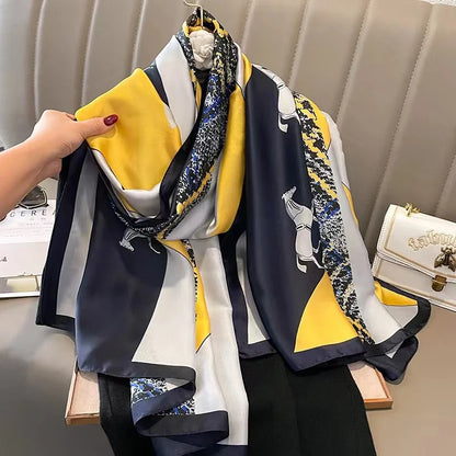 Printed Polyester Hijab Scarf & Shawl - 180x90cm Women's Wrap