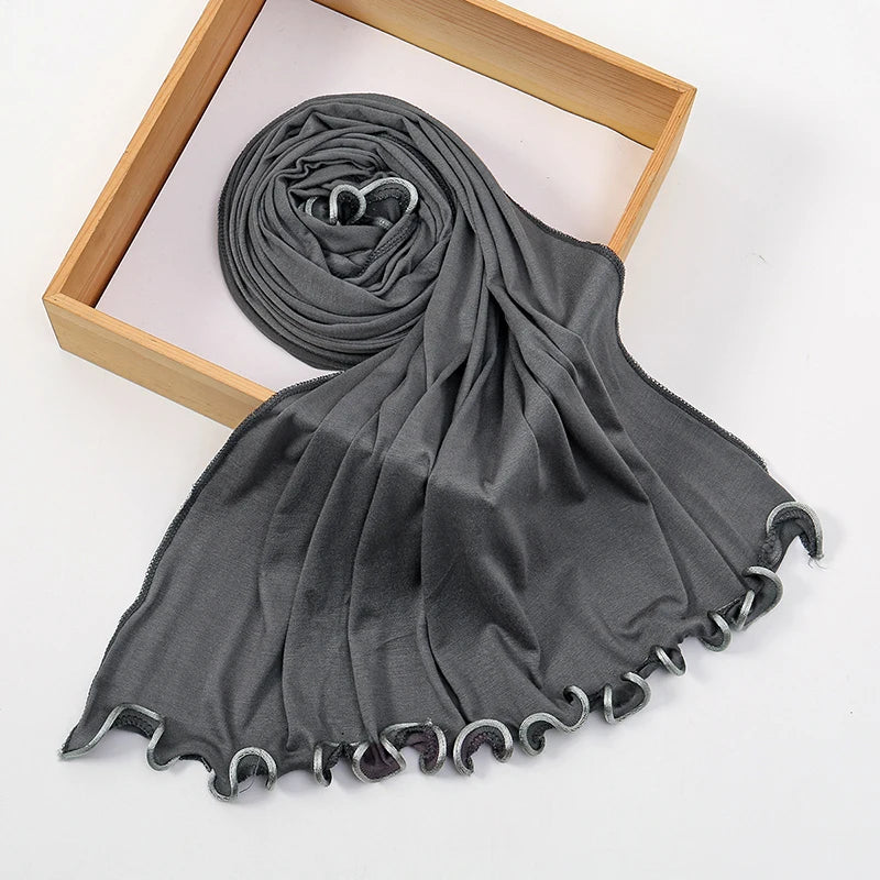 Modal Cotton Jersey Hijab - Stretch Scarf 170x55cm