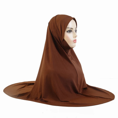 Women's Amira Pull-On Hijab with Chin Part – XL Jersey Inner Scarf