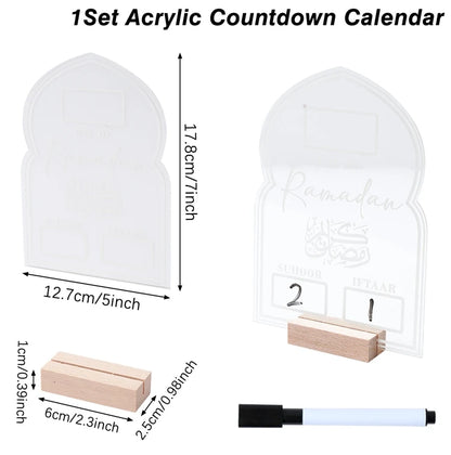 Ramadan Countdown Calendar – Eid Mubarak Home Decoration Ornament
