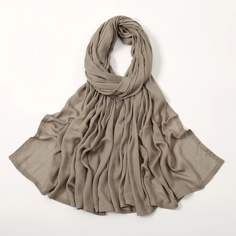 Women's Plain Modal Hijab Scarf – Lightweight Everyday Headscarf