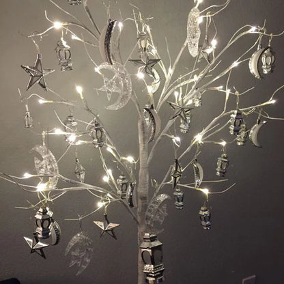 Ramadan LED Birch Tree Light – Star & Moon String Lights, 1.5m 10 LED