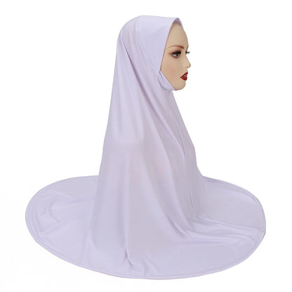 Women's XL Instant Hijab Scarf – Oversized Woven Polyester, 18 Colors