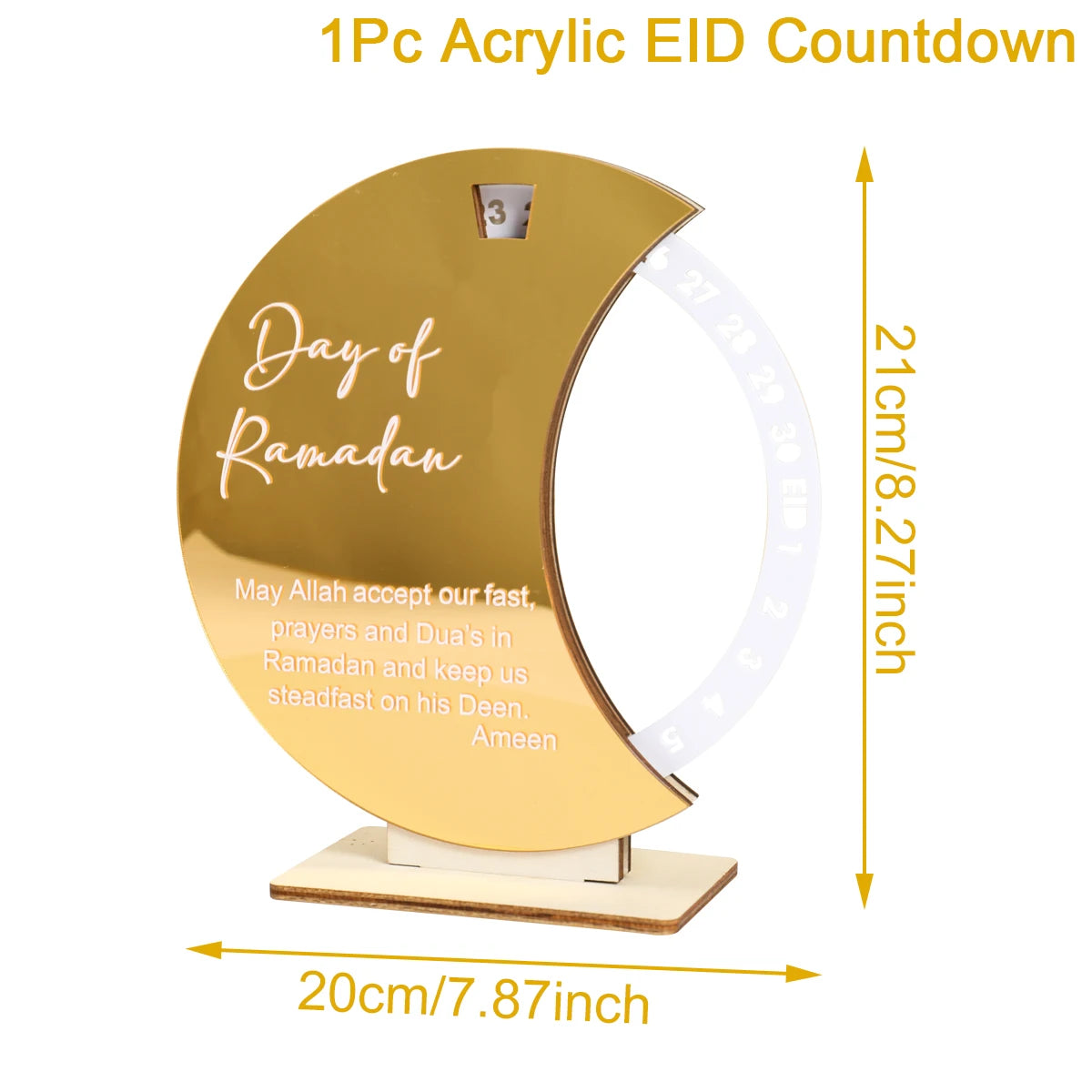 Ramadan Countdown Calendar – Eid Mubarak Home Decoration Ornament