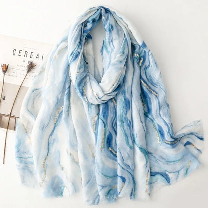 Printed Tassel Hijab Scarf & Shawl for Women | 88×180cm Bohemian Wrap | 60 Designs