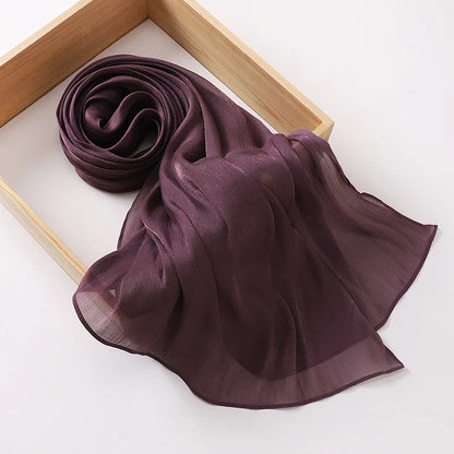 Premium Chiffon Hijab Scarf for Women | Soft Long Veil & Shawl | 20 Colors