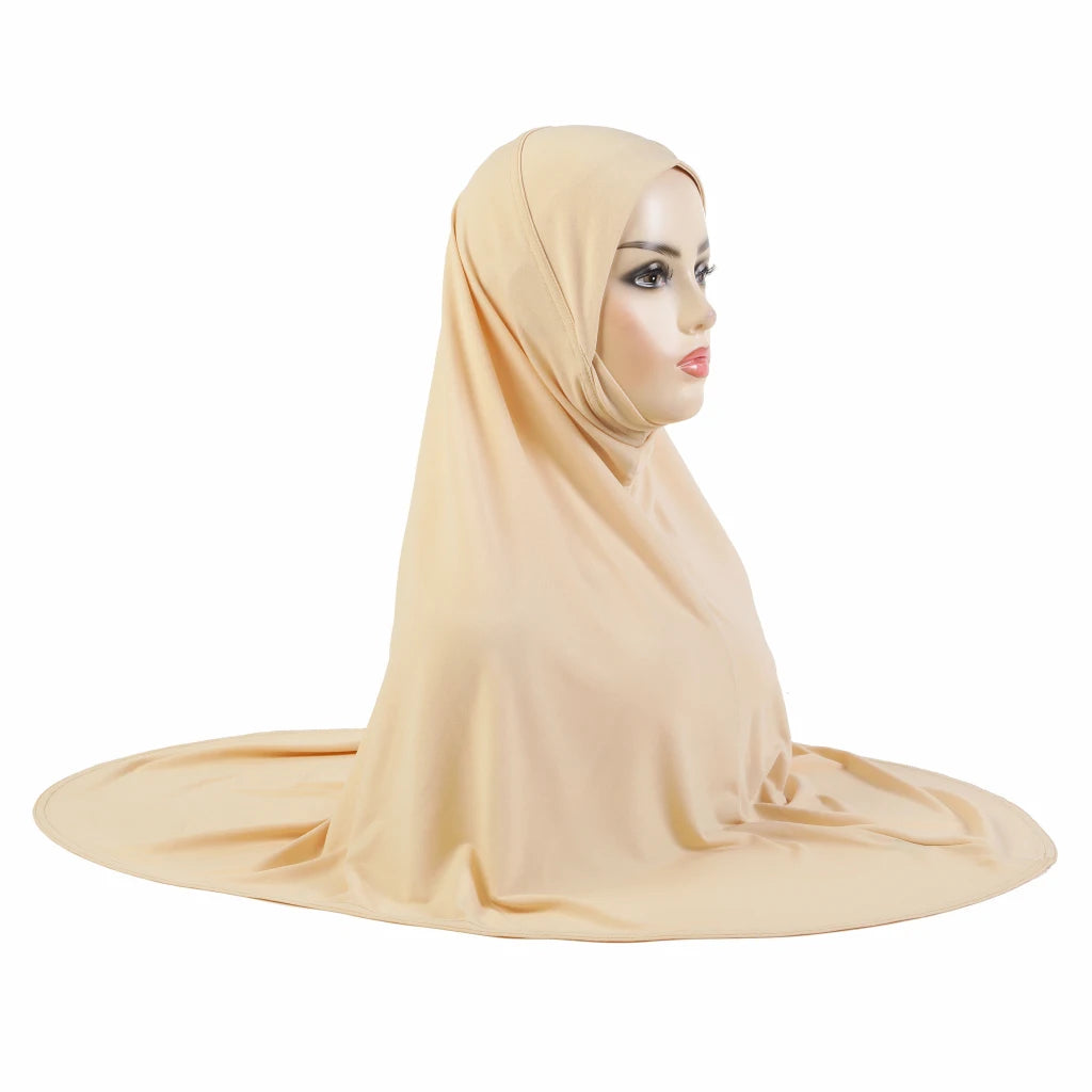 Women's Amira Pull-On Hijab with Chin Part – XL Jersey Inner Scarf
