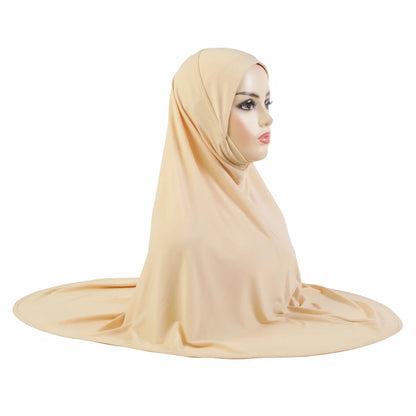 Women's Amira Pull-On Hijab with Chin Part – XL Jersey Inner Scarf