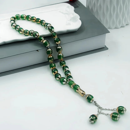 Muslim Prayer Beads Tasbih – 33 Beads with Tassel, 7 Colors
