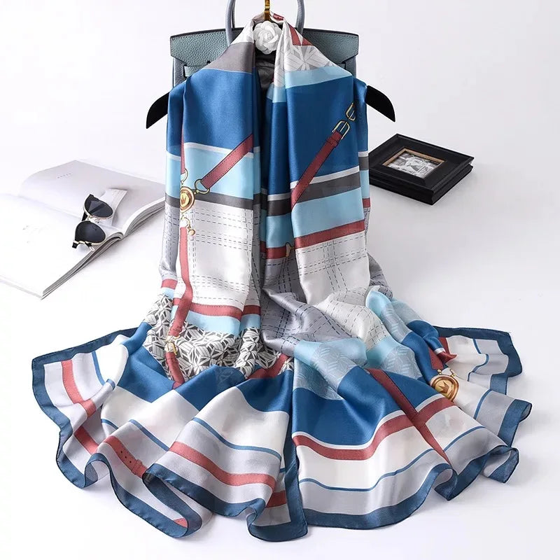 Printed Polyester Hijab Scarf & Shawl - 180x90cm Women's Wrap