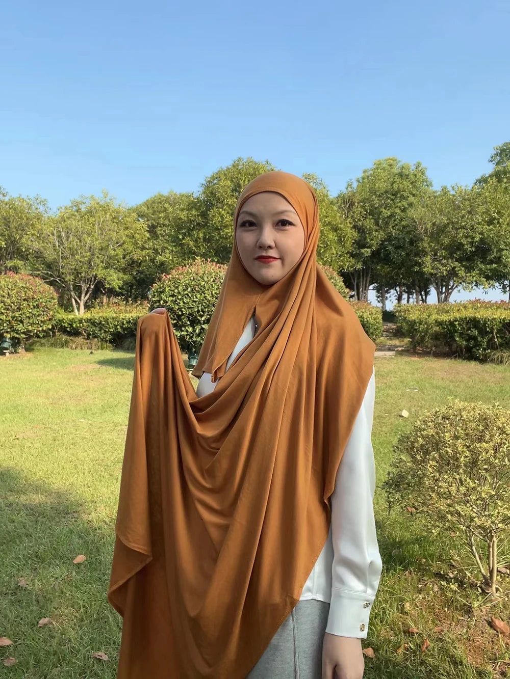 Jersey Instant Hijab – Plain Scarf, 180 × 70 cm