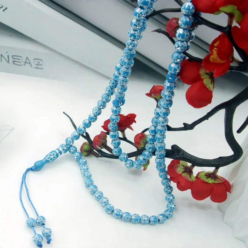 99 Bead Tasbih - Muslim Prayer Beads with Tassel