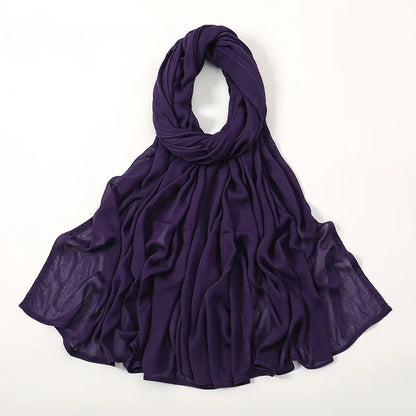 Soft Cotton Hijab for Women | Elegant Muslim Headscarf | 44 Colors | 190×85cm