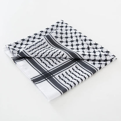 Unisex Arab Keffiyeh Square Scarf – Tactical Desert Headwrap & Neck Scarf