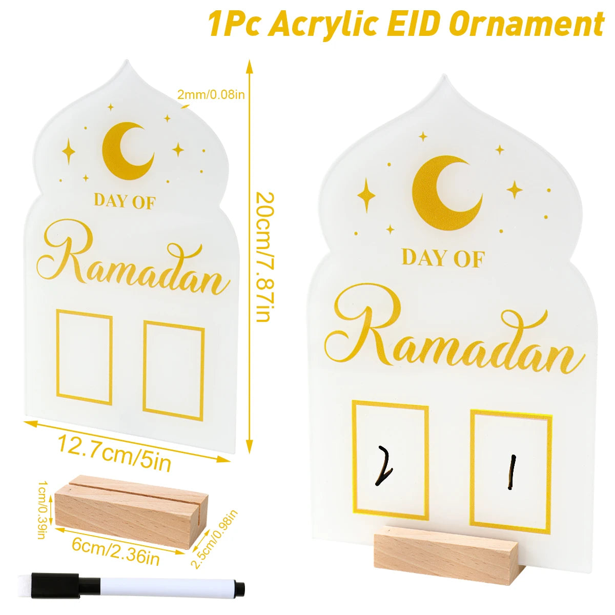 Ramadan Countdown Calendar – Eid Mubarak Home Decoration Ornament