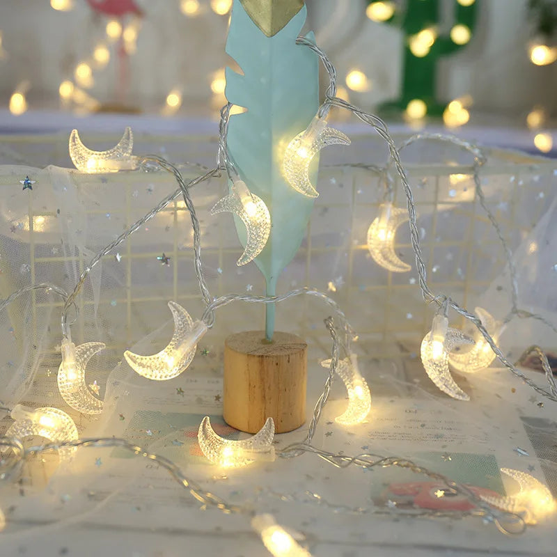 Ramadan LED Birch Tree Light – Star & Moon String Lights, 1.5m 10 LED