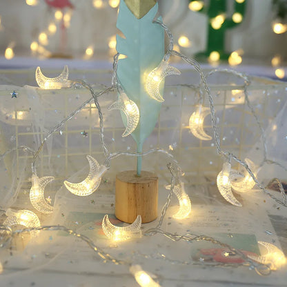 Ramadan LED Birch Tree Light – Star & Moon String Lights, 1.5m 10 LED