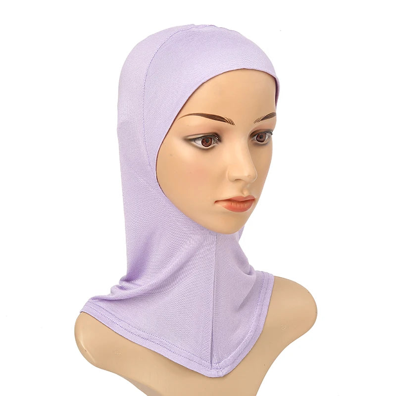 Women's Full-Cover Ninja Underscarf Bonnet – High-Stretch Cotton Jersey, 28 Colors