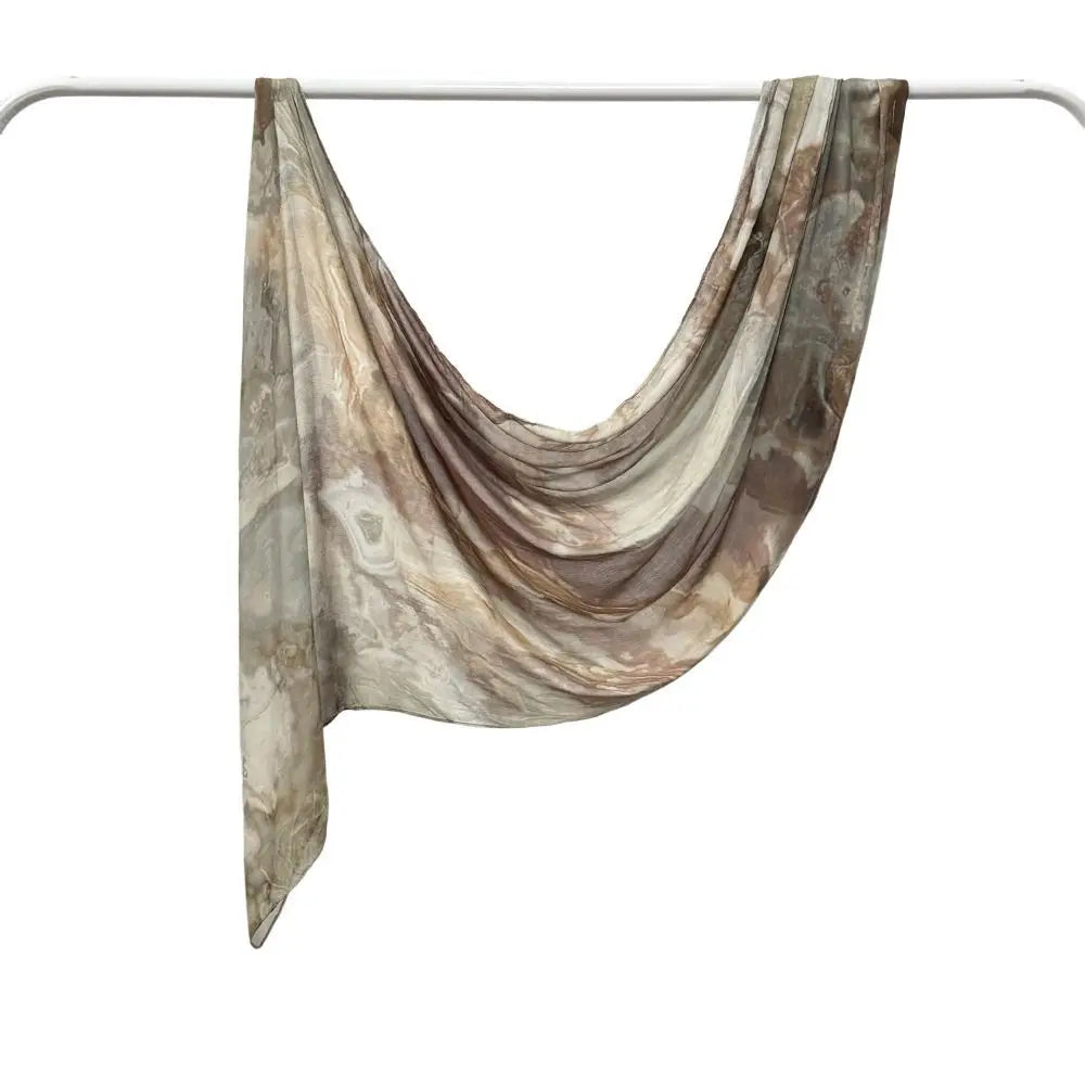 Patterned Voile Hijab Scarf - 170x70cm Modal Headscarf