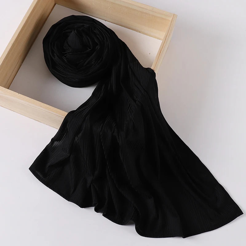 Ribbed Jersey Hijab - Soft Plain Scarf 70x175cm