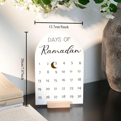Ramadan Countdown Calendar - 30-Day Acrylic Eid Table Decoration