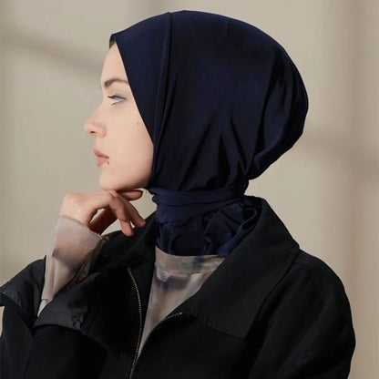 Modal Cotton Hijab Underscarf - Solid Color Turban Cap