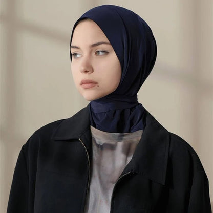 Modal Cotton Hijab Underscarf - Solid Color Turban Cap