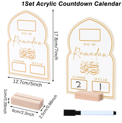 Ramadan Countdown Calendar – Eid Mubarak Home Decoration Ornament