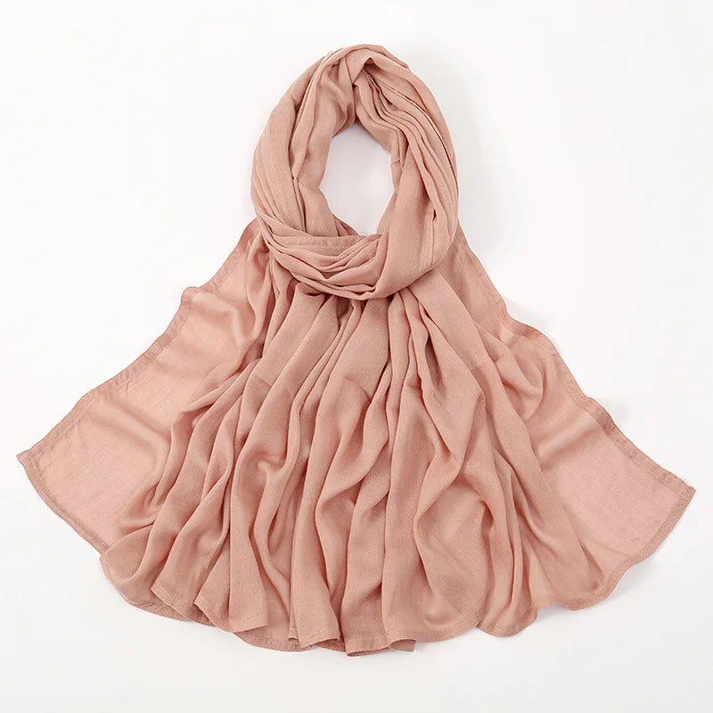 Soft Cotton Hijab for Women | Elegant Muslim Headscarf | 44 Colors | 190×85cm